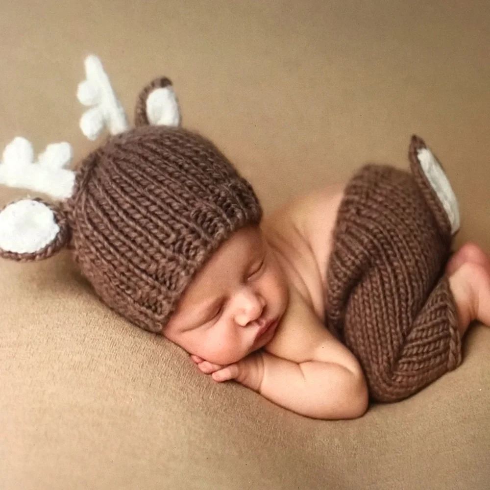 Deer Newborn Knit Set - Picture 2 of 7